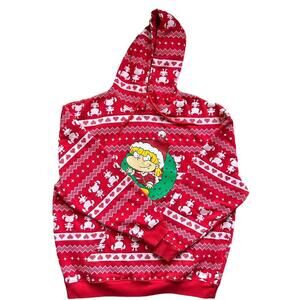 Christmas Ugly Sweater Nickelodeon Rugrats Angelica Red Hoodie XL